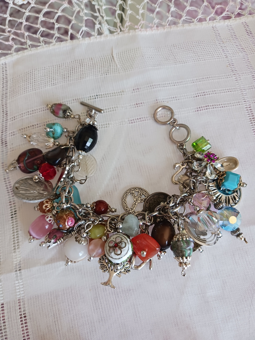 Gemstone Charm Bracelet